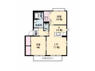 シャーメゾンふじⅠの物件間取画像